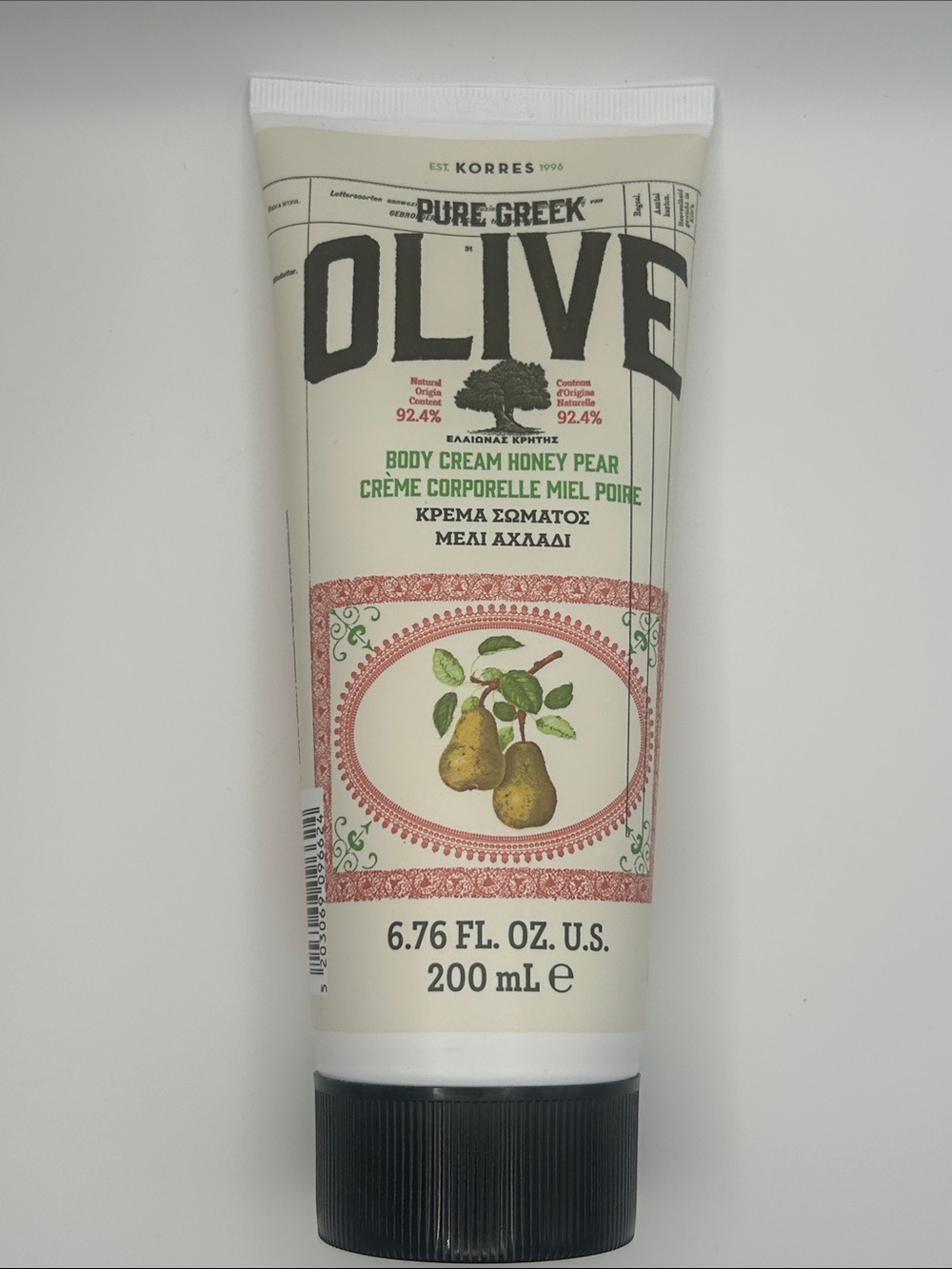 NEW Korres Pure Greek Olive Honey Pear Body Cream
